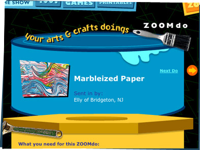 Web page about marbelized paper