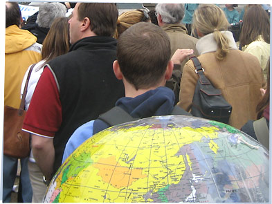 Crowd of people at a rally