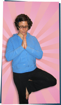 A woman doing a yoga pose