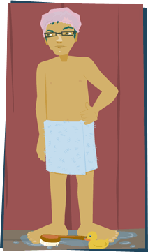 Dad in a towel