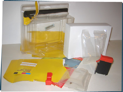 Ink cartridge product packaging