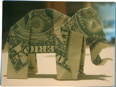 Origami elephant