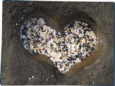 Heart-shaped rock