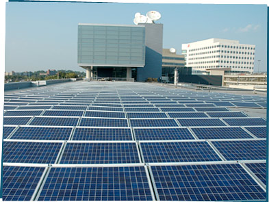 Solar panel on WGBH roof