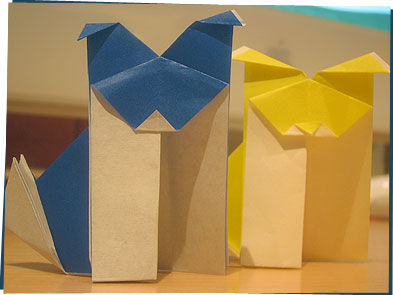 Origami puppies