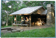 A log cabin in the woods