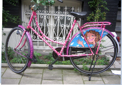 Decorated bicycle in Amsterdam