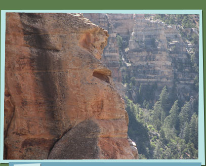 Rock face of canyon