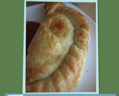 Cornish pasty on a dish