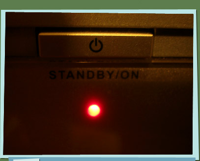 Red DVD standby light