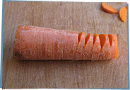 Carrot with triangular slits cut out
