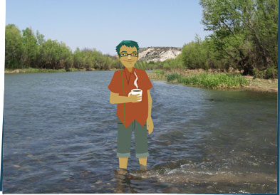 Dad in Verde River